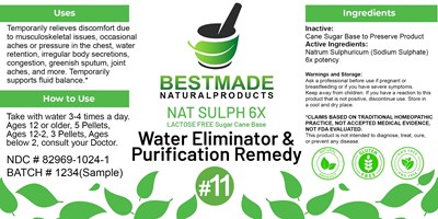 nat sulph - NAT SULPH 6X (Lactose Free Sugar Cane Base)